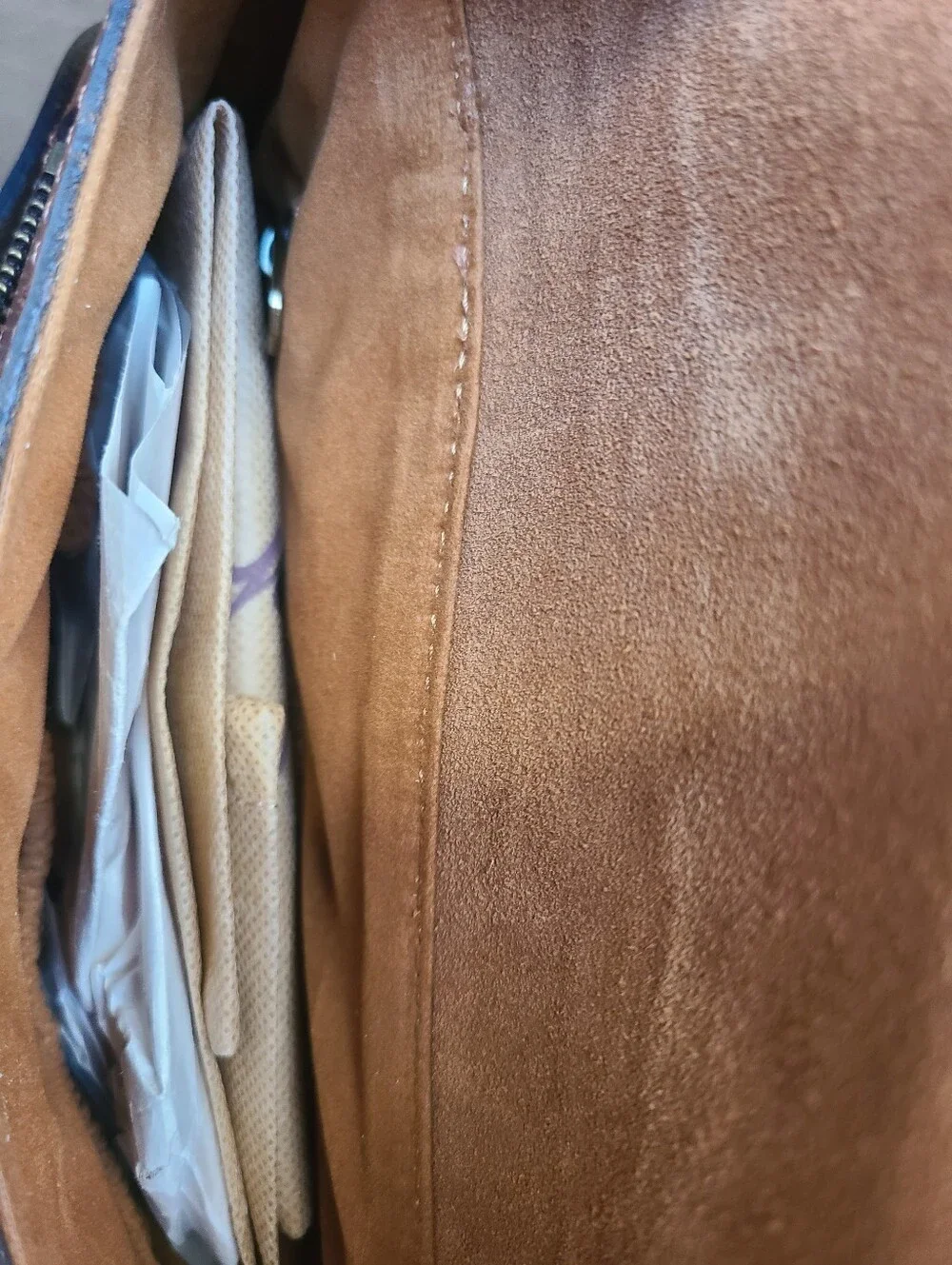 Patricia Nash Granada Crossbody  Bag Tan Cognac w/Scarf Accent NWT